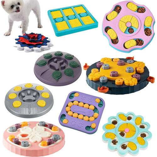Spin and sniff puzzle feeder for dogs and cats