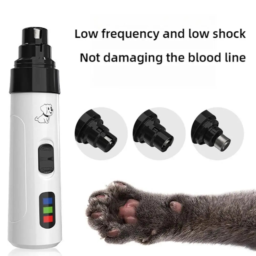 Electric pet nail grinder ports
