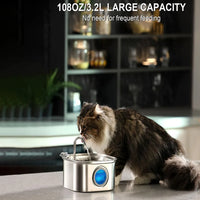Stainless Steel Cat Water Fountain with Smart Sensor — photo 3