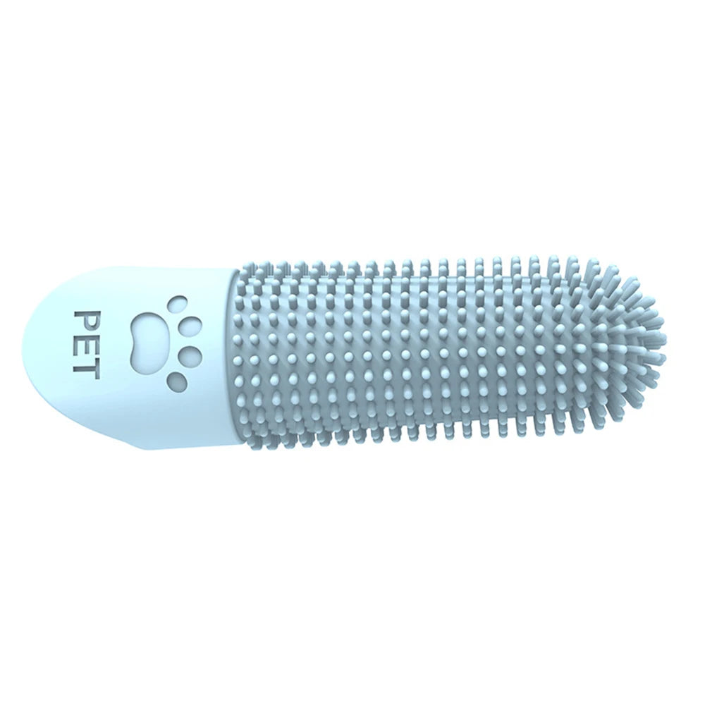 Silicone pet toothbrush detail