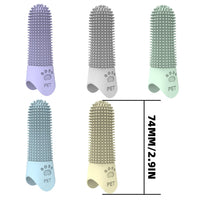 Pet finger toothbrushes in three colors — photo 2