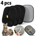 Double-sided pet hair removal gloves with cats