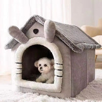 Plush Covered Pet House Bed — photo 1