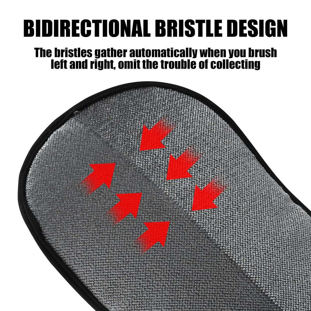 Hair removal glove in use