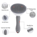 Self-cleaning pet slicker brush with feature callouts
