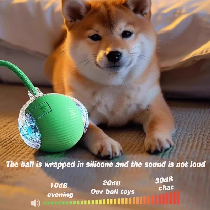 Self-rolling dog toy