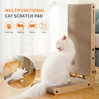 Space-Saving L-Shape Corrugated Cat Scratcher — photo 4